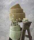 Καλάθι 19x16 - Panier Mustard Beige