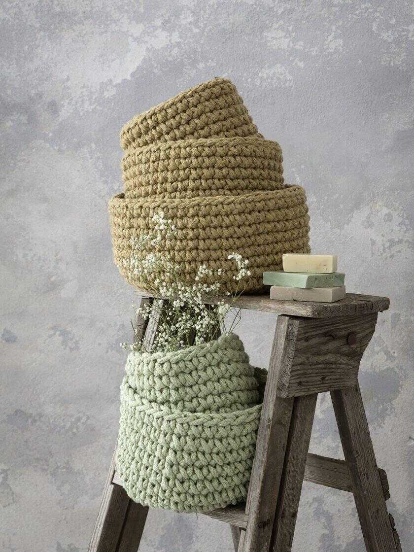 Καλάθι 19x16 - Panier Mustard Beige
