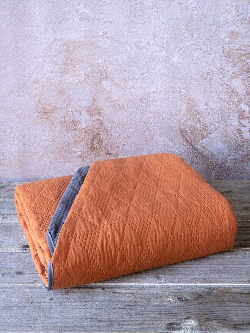 Κουβερλί Γίγας 240x260 - Armon Deep Orange/Dark Gray