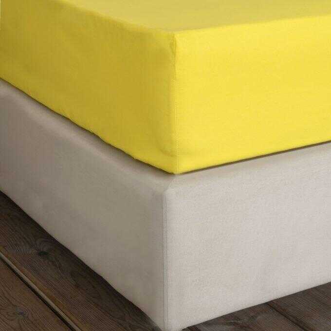 Σεντόνι Γίγας με Λάστιχο Unicolors - Yellow