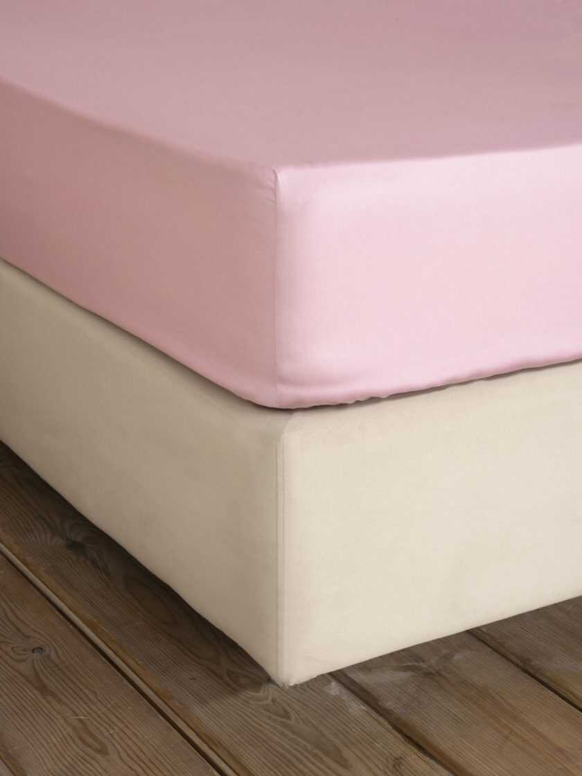 Σεντόνι Γίγας με Λάστιχο Superior Satin - Soft Pink