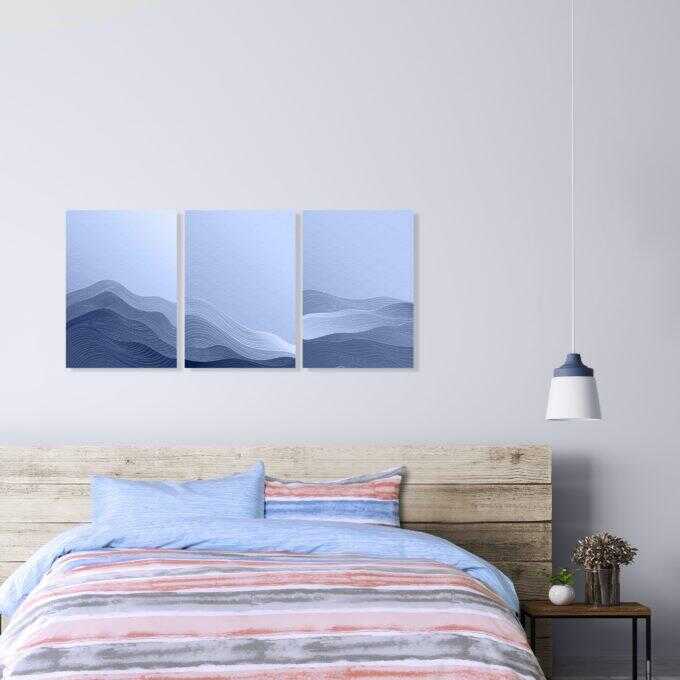 Σετ Σεντόνια Υπέρδιπλα με Λάστιχο - Riva Blue