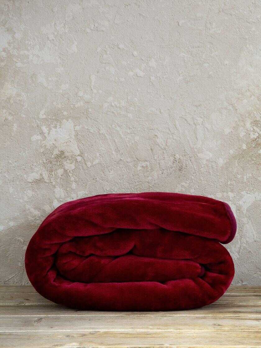 Κουβέρτα Βελουτέ Μονή 160x220 Coperta - Ruby Red