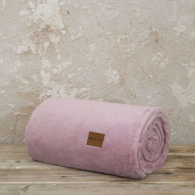 Κουβέρτα καναπέ Jacquard 130x170 - Mellow Pink