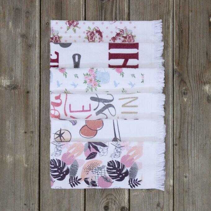 Σετ Πετσέτες Κουζίνας (6 x 50x70) - Kitchen Love
