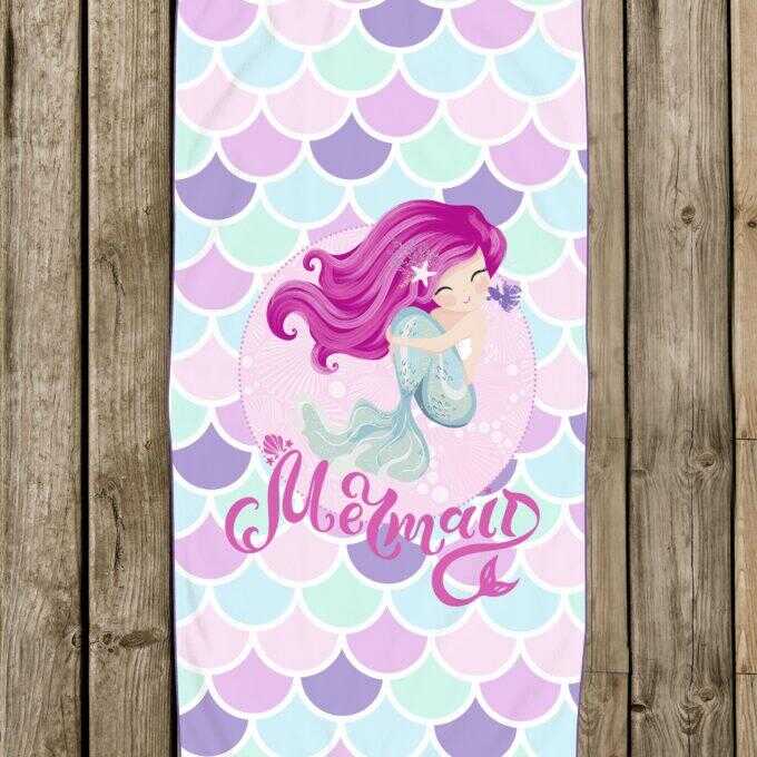 Πετσέτα Θαλάσσης 70x120 - Happy Mermaid