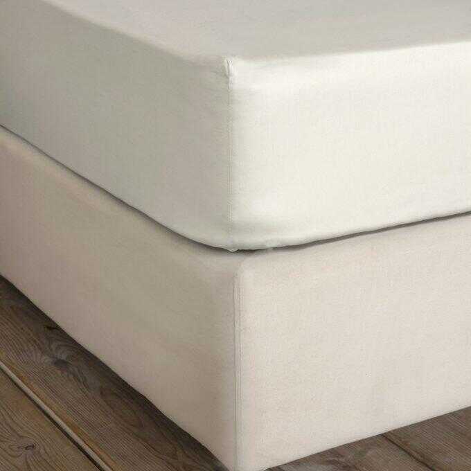 Σεντόνι Μονό με Λάστιχο Superior Satin - Linen Beige