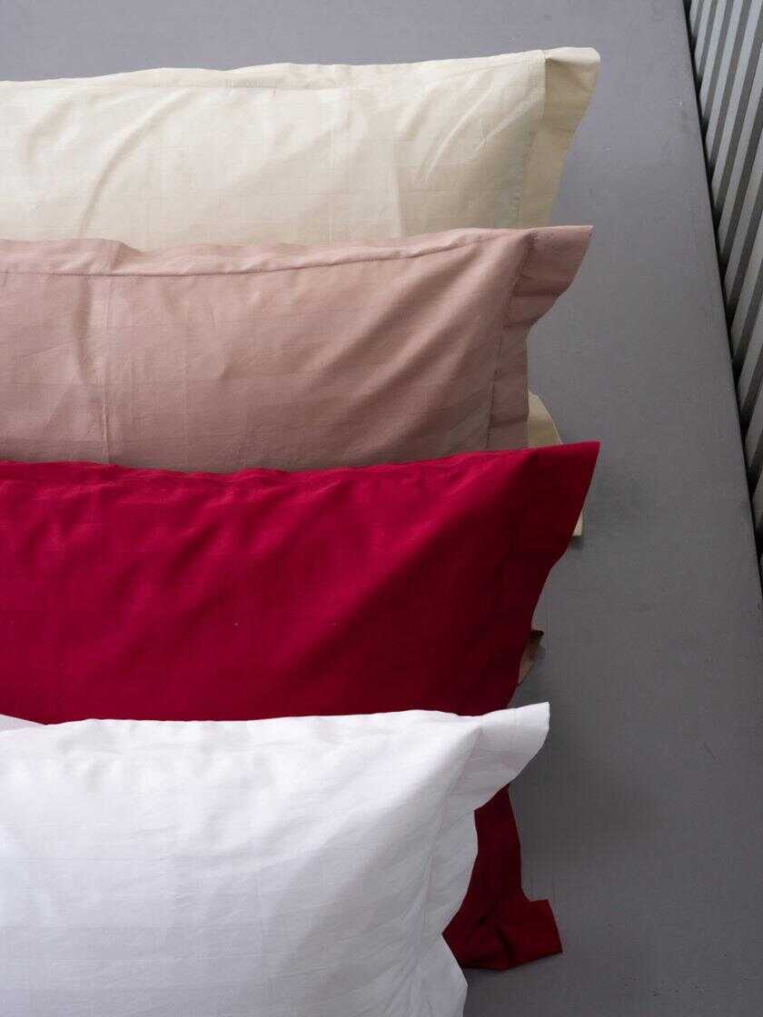 Ζεύγος Μαξιλαροθήκες Oxford 50x75 SATIN STRIPES ANTIQUE