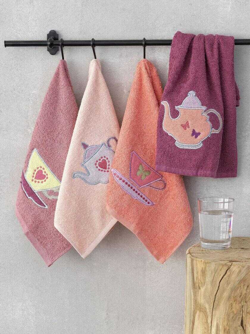 Σετ 4 Πετσέτες Κουζίνας Kitchen Towels 40x60 TEAPOT