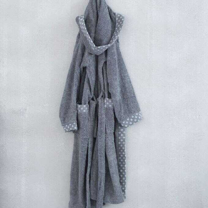 Μπουρνούζι Bath Collection DOTS GREY