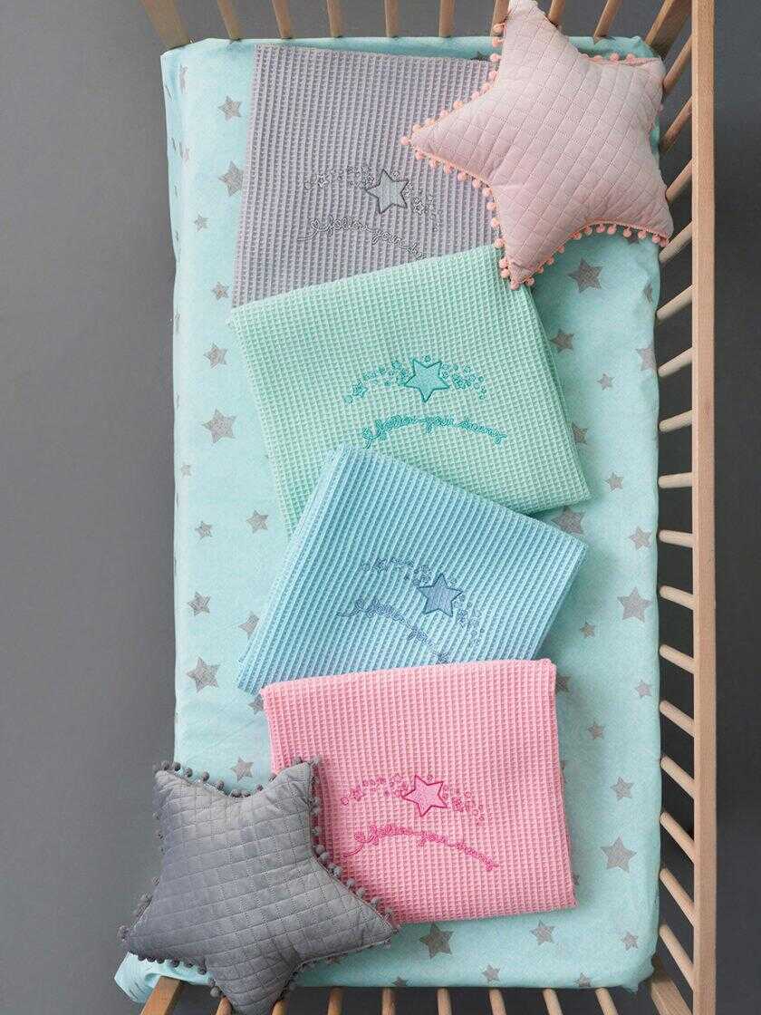 Κουβέρτα Πικέ Bebe Blankets 80x110 DREAMS CIEL
