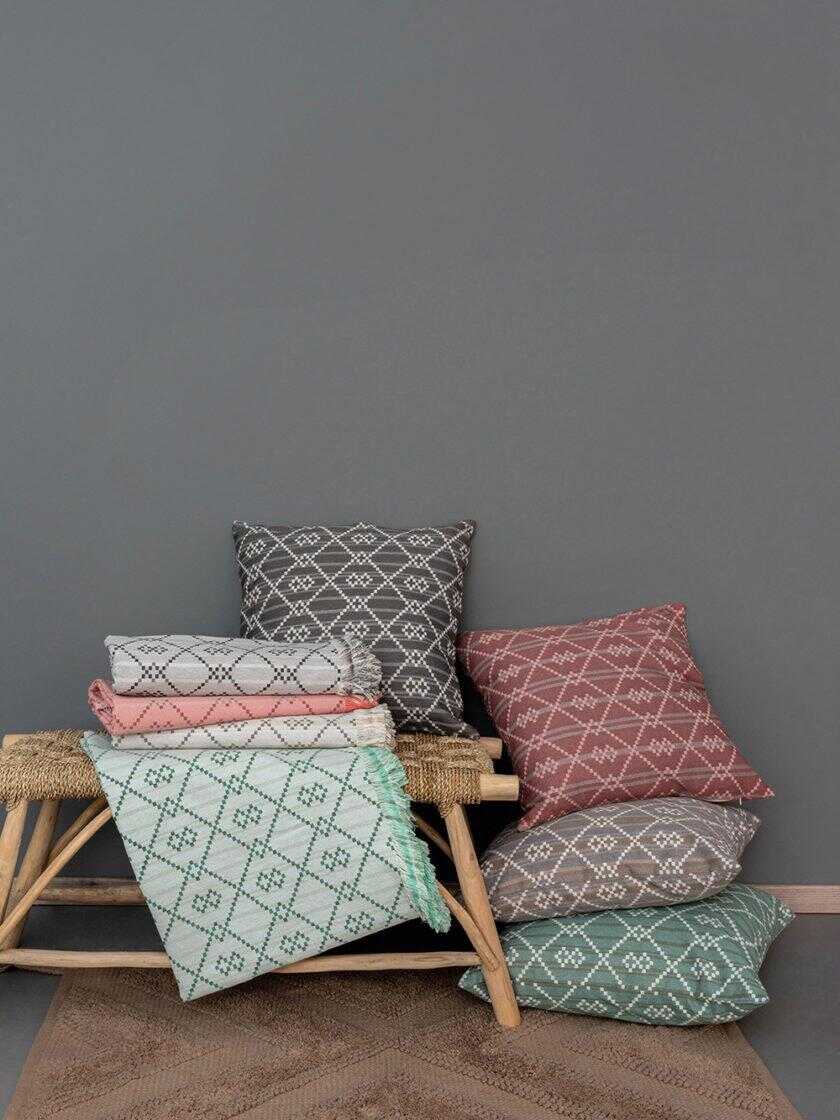 Διακοσμητική Μαξιλαροθήκη Καναπε Throws Collection 55x55 TRADI BLACK