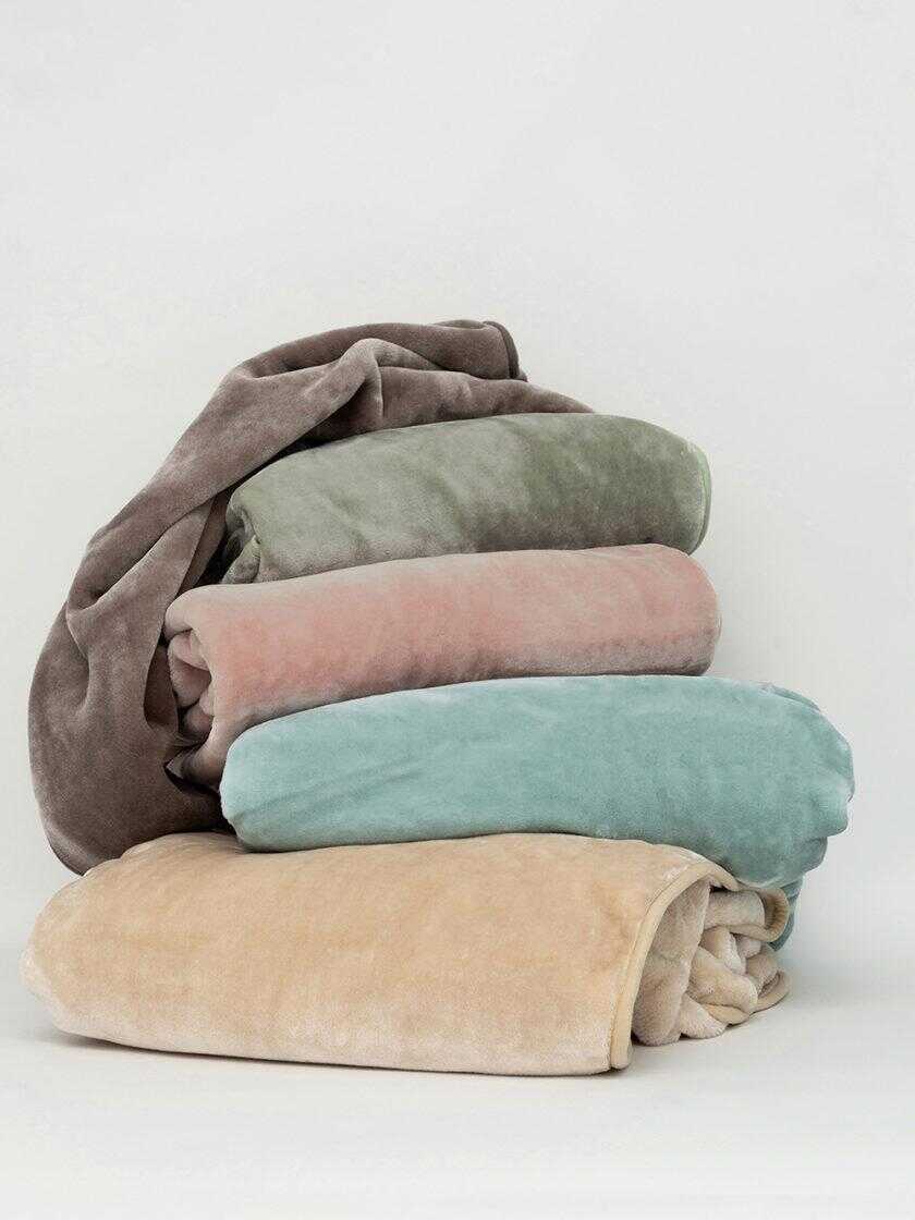 Κουβερτα Βελουτε 160x220 DREAM VELOUR/2 CIEL