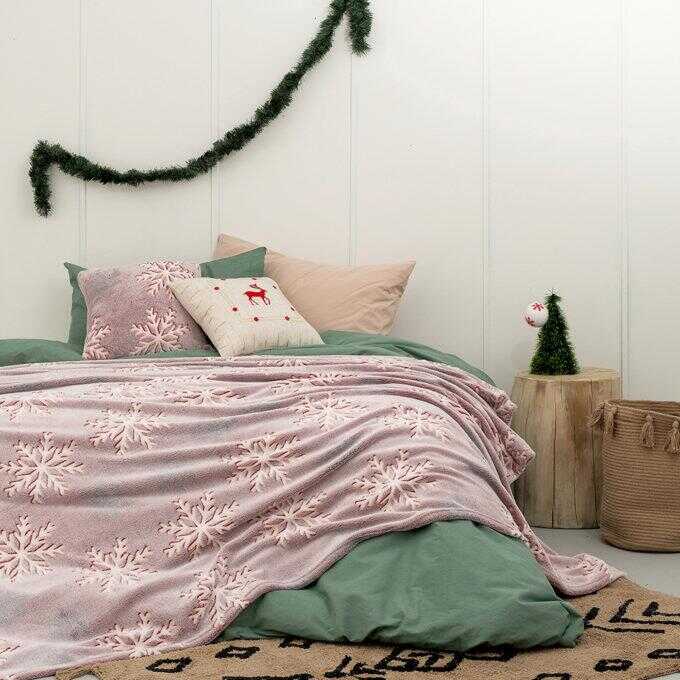 Κουβερτα Fleece Φωσφοριζε 220x240 LUCIUS RED
