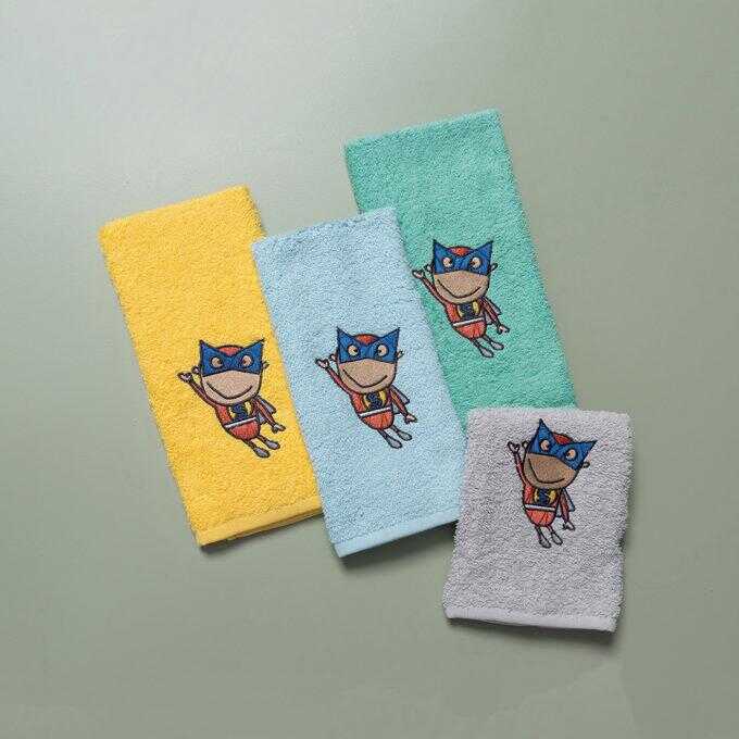 Σετ 4 Πετσετάκια Μπανιου Kids Bath 40x60 SUPERHERO
