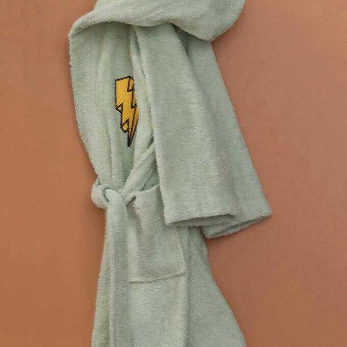 Μπουρνούζι με Κουκούλα Kids Bath LIGHTNING GREEN 4-6