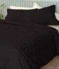 Ζευγος Μαξιλαροθηκες Oxford 50x75 SATIN STRIPES HS BLACK