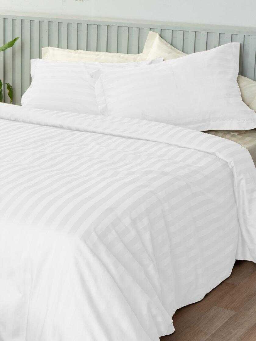Ζευγος Μαξιλαροθηκες Oxford 50x75 SATIN STRIPES HS WHITE