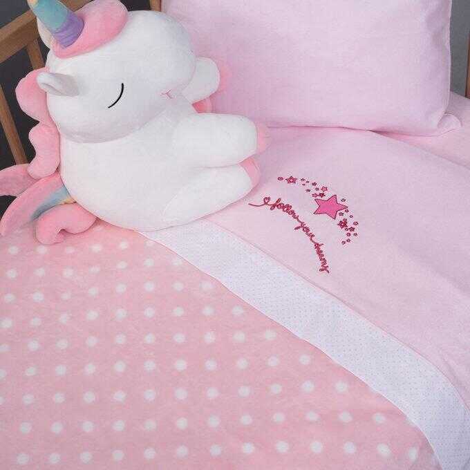 Σετ Σεντονια Κουνιας Baby Joia 130x180 BJ524 PINK