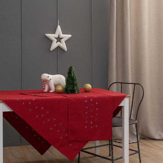 Τραπεζομαντηλο Christmas Collection 140x140 CD02 RED
