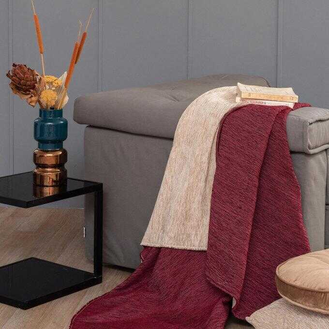 Ριχτάρι Τριθέσιου Καναπέ GENOA BEIGE/BORDEAUX