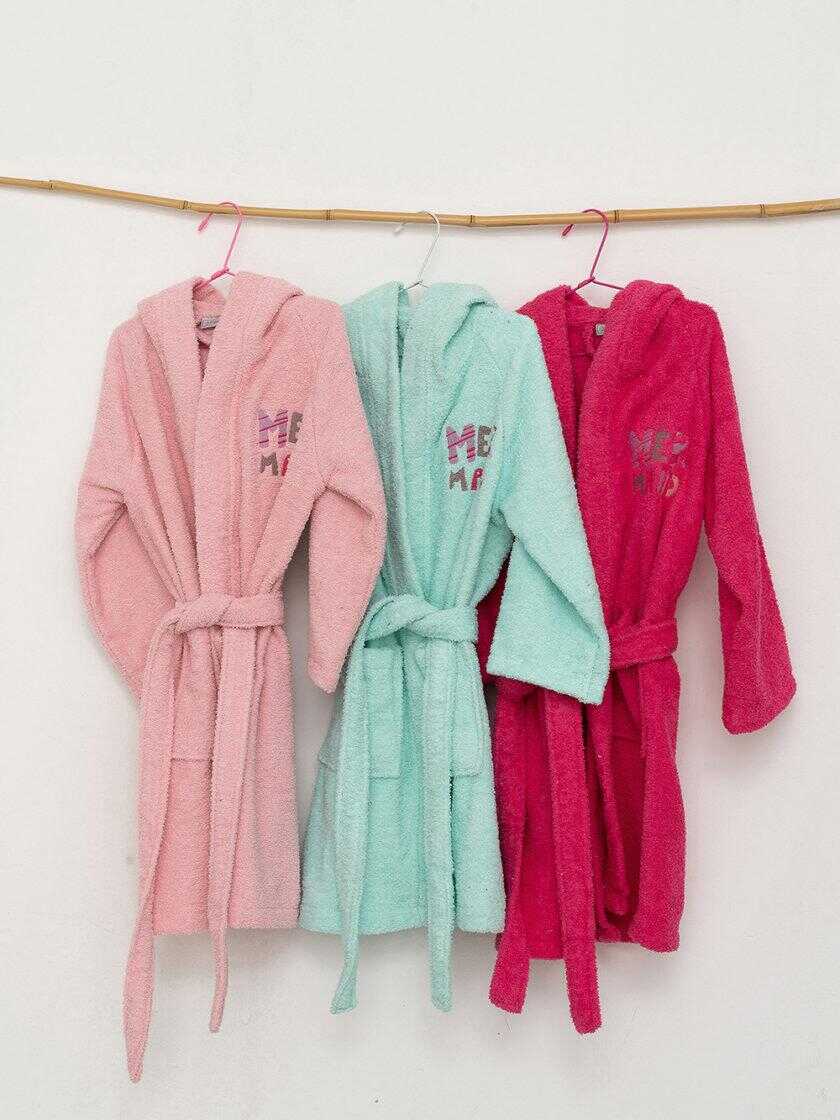 Μπουρνούζι με Κουκούλα Kids Bath MERMAID FUCHSIA 6-8