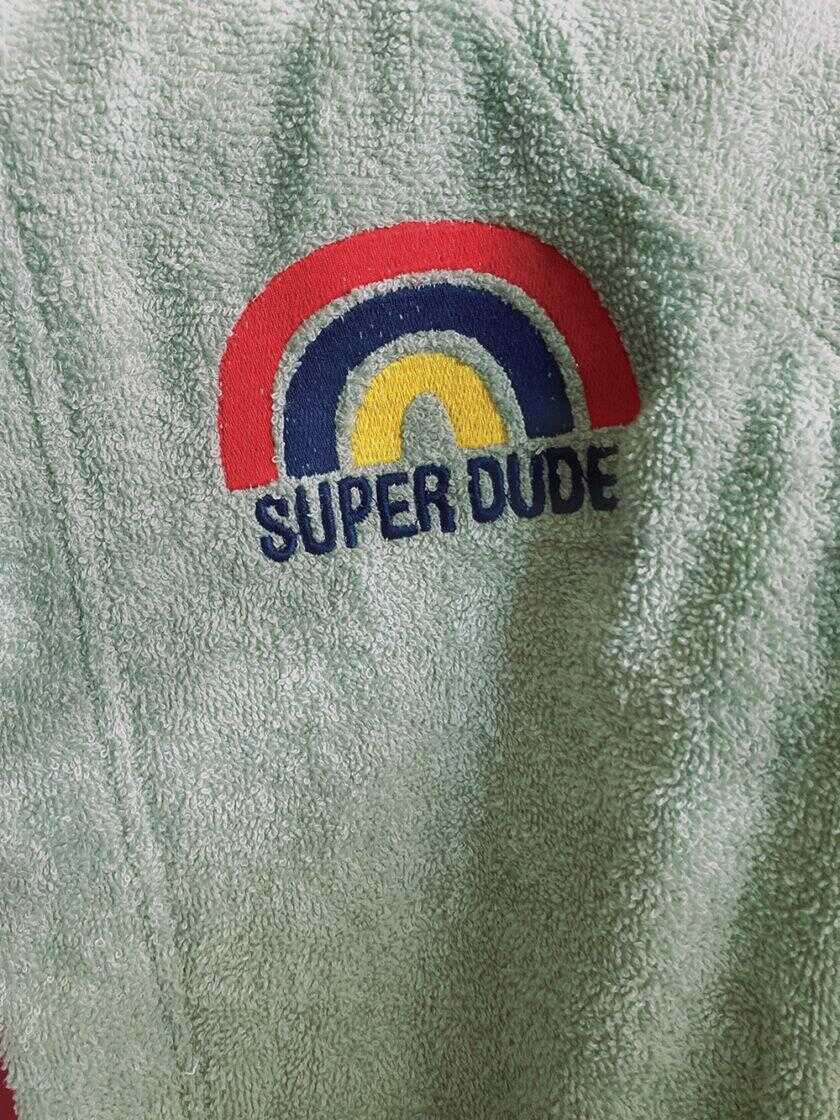 Μπουρνούζι με Κουκούλα Kids Bath SUPER DUDE GREEN 2-4