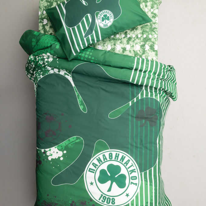 Σετ Μονά Σεντόνια Panathinaikos F.C. 170x260 FC10 Με Λάστιχο