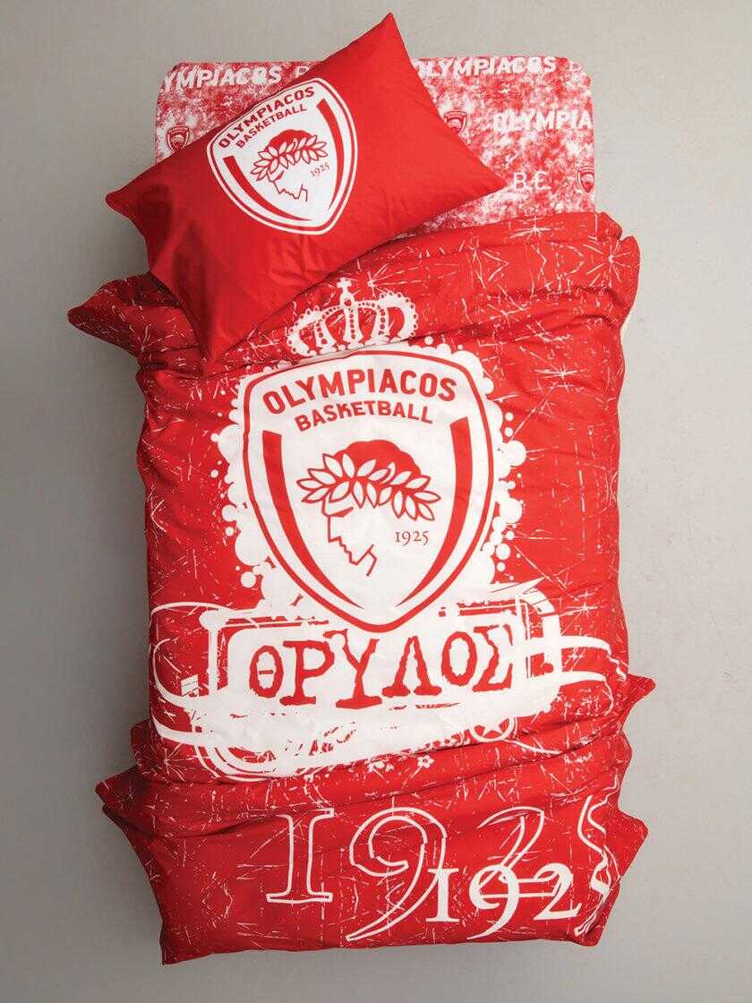Σετ Μονή Παπλωματοθήκη Olympiacos B.C. 165x240 BC7