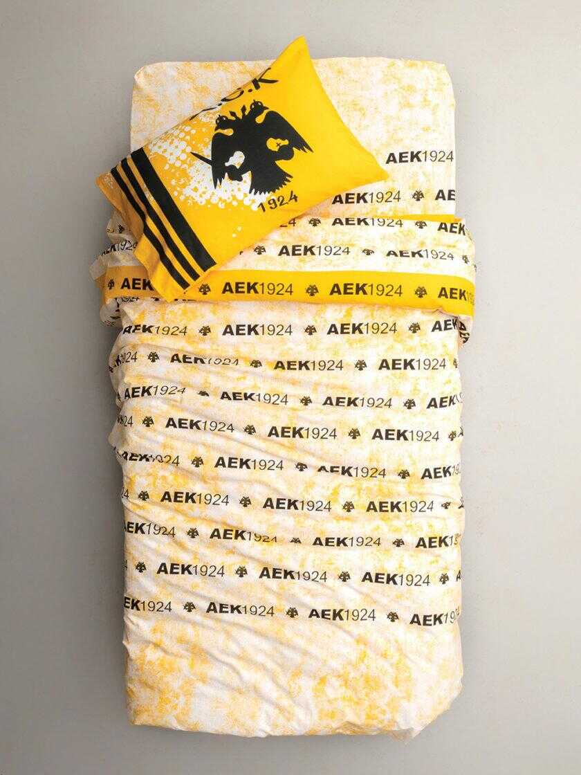 Σετ Μονά Σεντόνια Aek 1924 170x260 AEK7-R Με Λάστιχο
