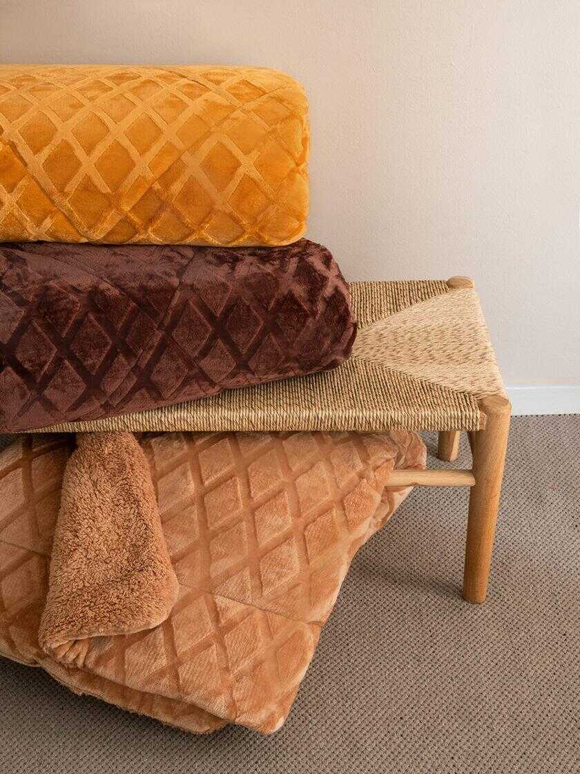 Κουβερτοπάπλωμα King Size 240x260 NADINE/2 TAN