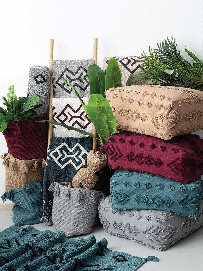 Μαξιλάρα Δαπέδου/ Πουφ Home Décor 60x60x20 MARVOL BORDEAUX
