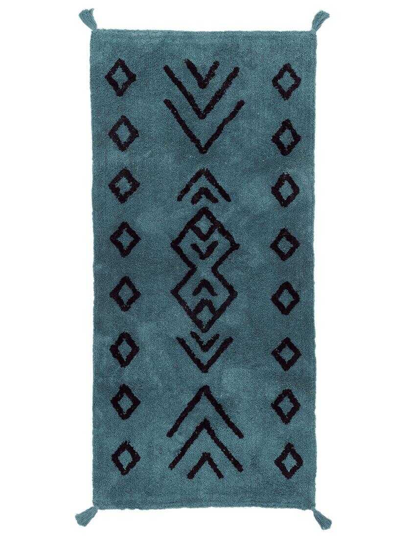 Χαλακι Με Φουντες Home Décor 60x140 RIDEL PETROL
