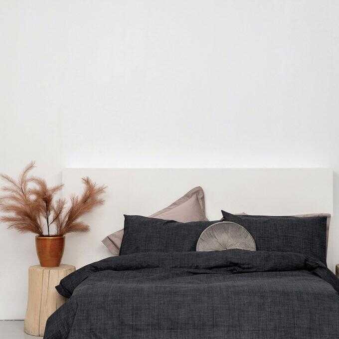 Σεντόνι Μονό Mix & Match LINA CHARCOAL Χωρίς Λάστιχο