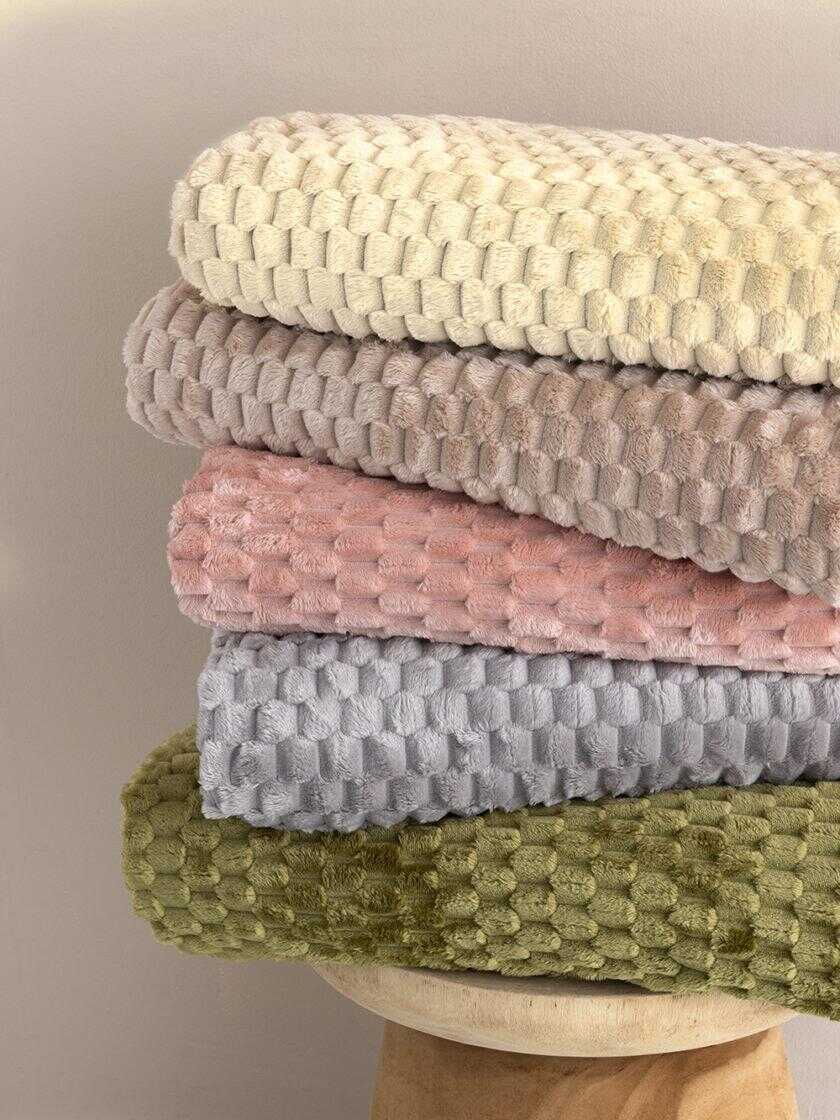 Κουβέρτα Fleece 160x220 ASTER CREME CREME