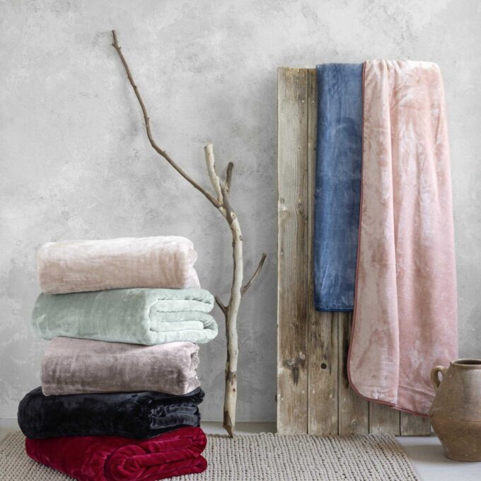 Κουβέρτα Βελουτέ Μονή 160x220 Coperta - Red