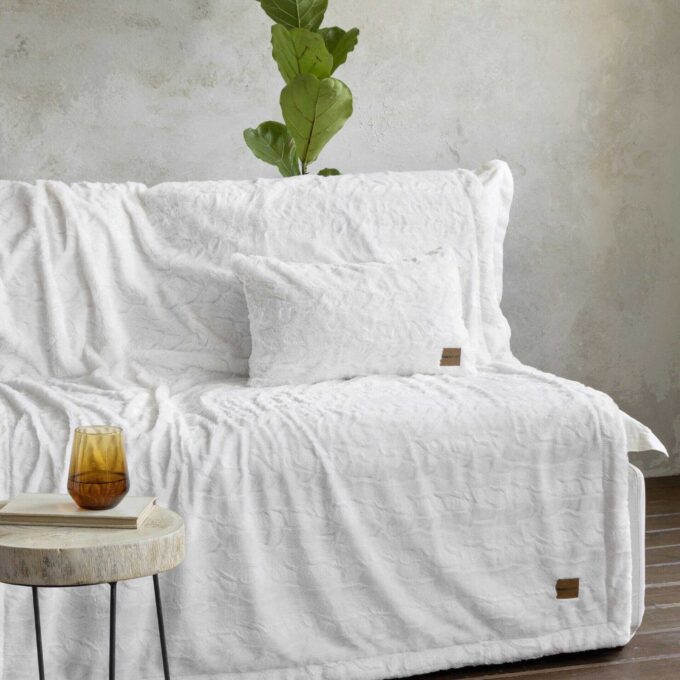Κουβέρτα καναπέ 130x170 - Velure Cream