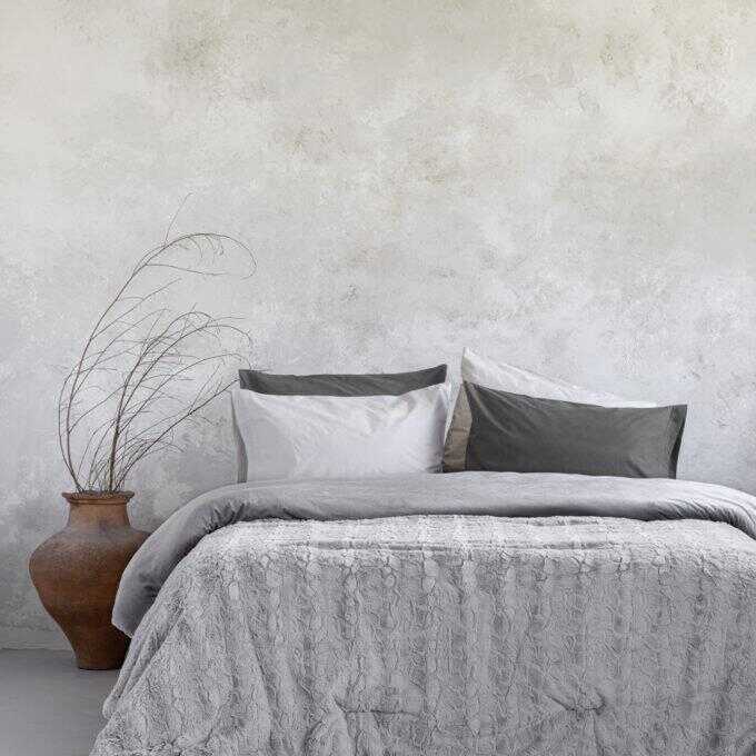 Κουβέρτα/Πάπλωμα Υπέρδιπλο 220x240 - Velure Light Gray