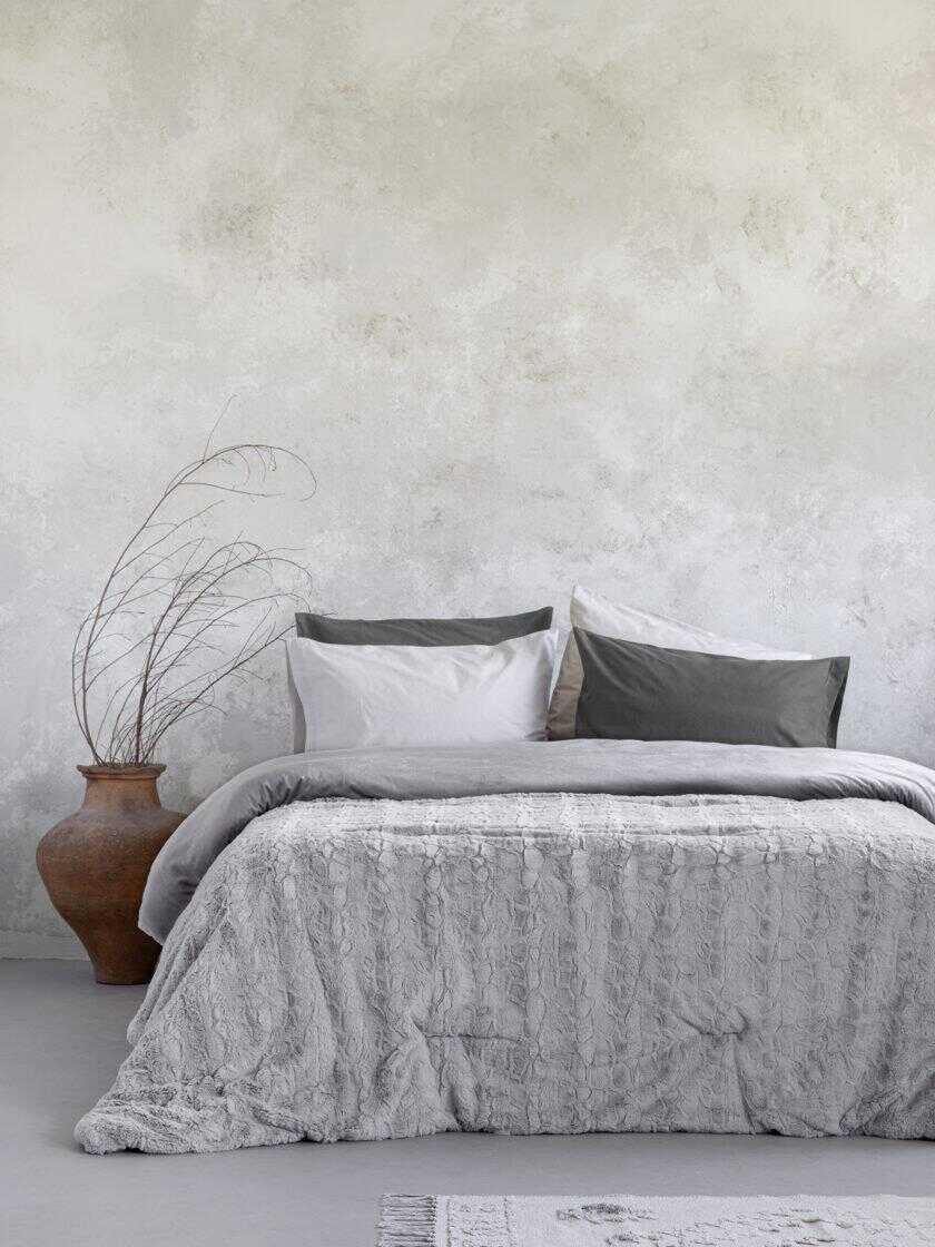 Κουβέρτα/Πάπλωμα Υπέρδιπλο 220x240 - Velure Light Gray