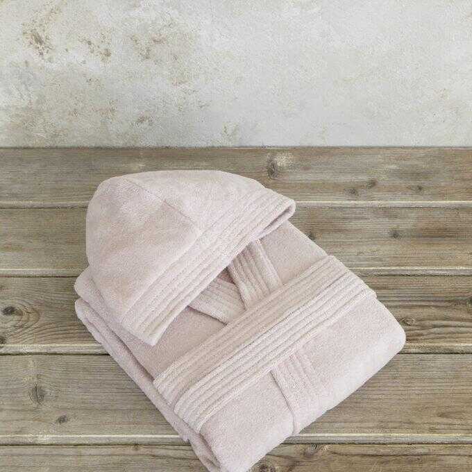 Μπουρνούζι με κουκούλα Zen - Large - Powder Pink