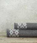 Σετ Πετσέτες (50x90 + 70x140) Jentaya - Dark Gray