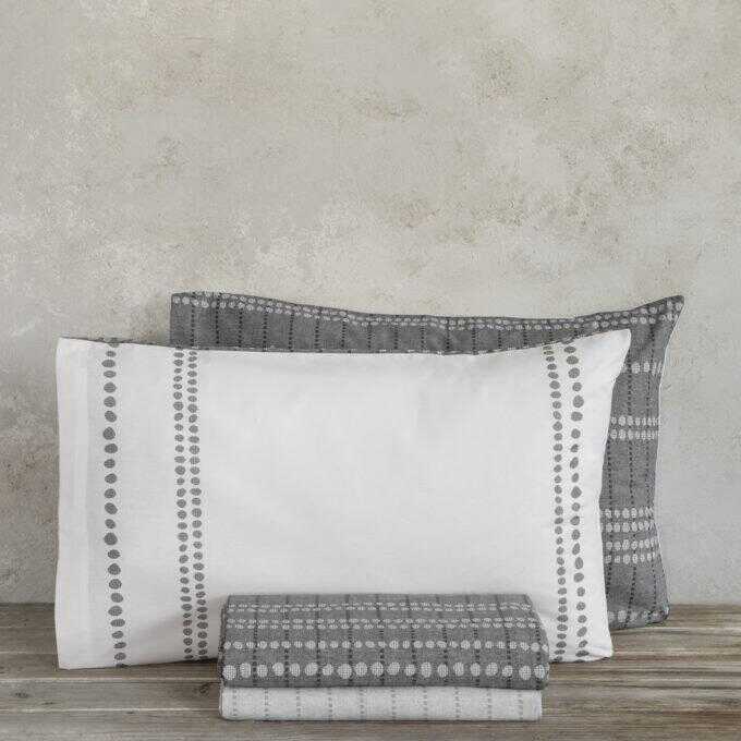 Σετ Σεντόνια Μονά με Λάστιχο - Bold Gray
