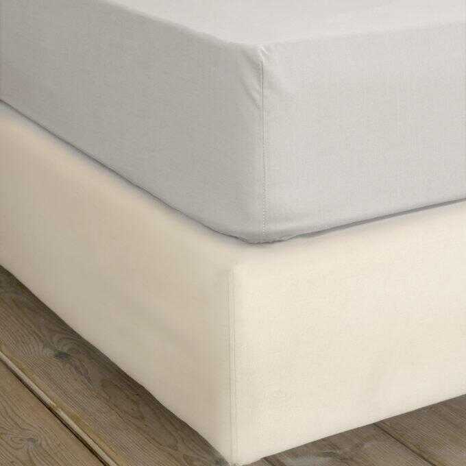 Σεντόνι Ημίδιπλο με Λάστιχο Unicolors - Oat Beige
