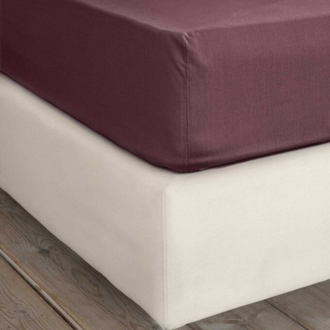 Σεντόνι Ημίδιπλο με Λάστιχο Unicolors - Deep Bordeaux