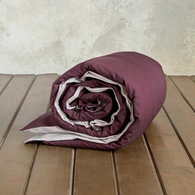 Παπλωματοθήκη Υπέρδιπλη Colors - Oat Beige / Deep Bordeaux