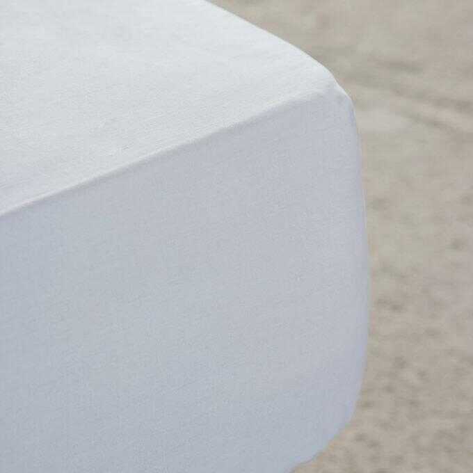 Σεντόνι Γίγας με Λάστιχο Superior Satin - White