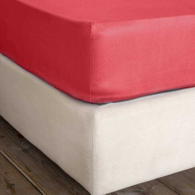 Σεντόνι Υπέρδιπλο με Λάστιχο Superior Satin - Red