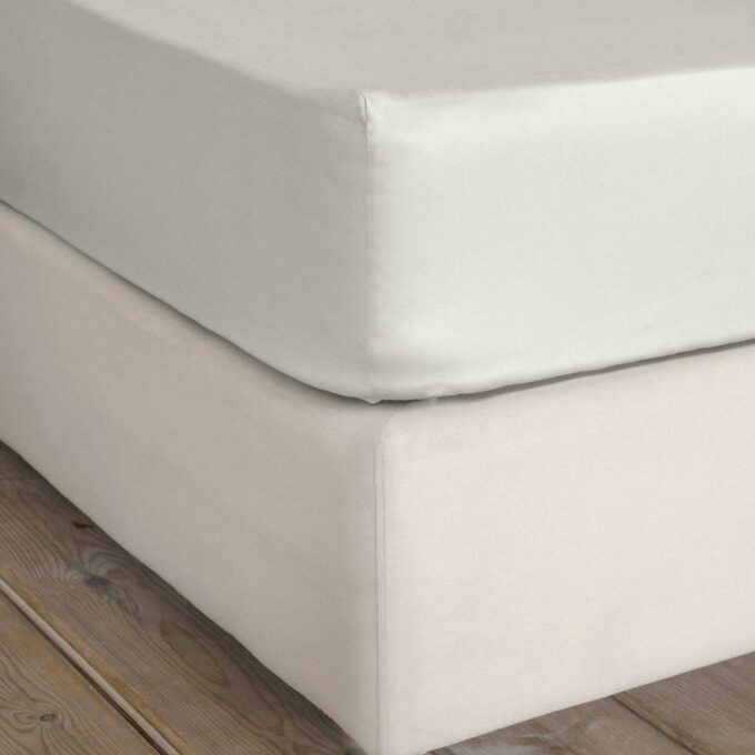 Σεντόνι Μονό με Λάστιχο Superior Satin - Fog Beige