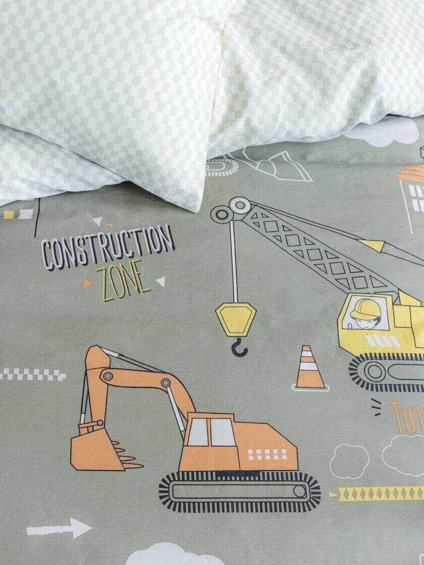 Σετ Σεντόνια Μονά με Λάστιχο - Under Construction