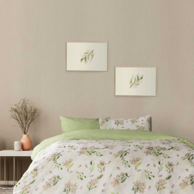 Κουβερλί Υπέρδιπλο - Flor Beige